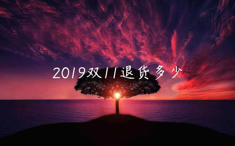 2019雙11退貨多少